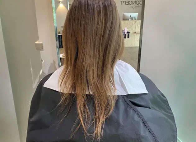 Ausgangssituation vor der Extensions Behandlung bei Kaiserreich Hairstyle